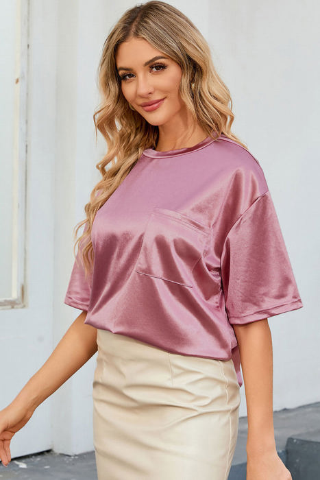 Chest Pocket Loose Fit Tee Shirt